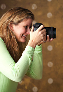 Photo of Sarah Petty taking a photo