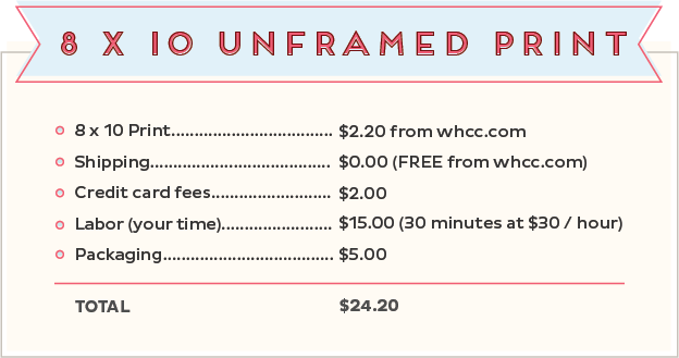Photography Pricing - 8x10 Unframed