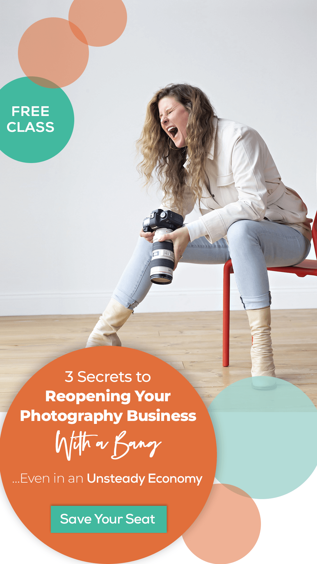  clase gratuita de capacitación empresarial de fotografía